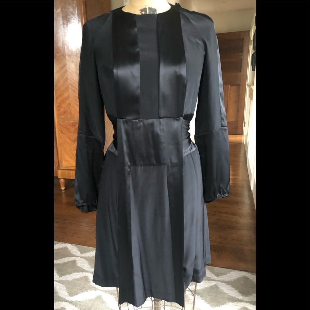Issa black silk dress 8